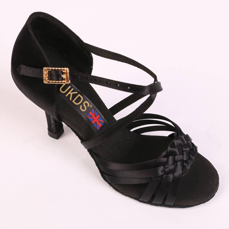 Latin dance shoes adult ladies adult high -heeled girl flat heel Latin shoes children professional dance shoes