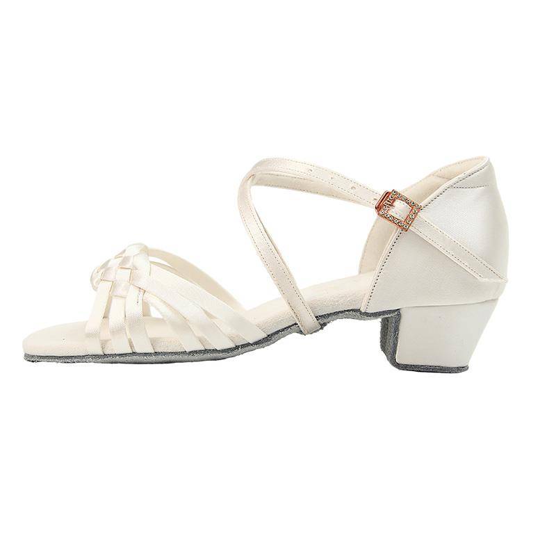 Latin dance shoes girls, girls, girls, beginners dance shoes, soft soles, practice children dancing shoes white