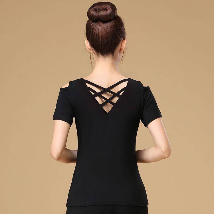 Liu Melading dances long -sleeved black clothing sexy body dance practice dance clothing dressing square dance clothing female
