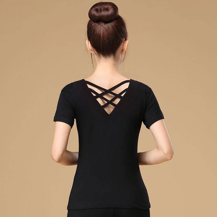 Liu Melading dances long -sleeved black clothing sexy body dance practice dance clothing dressing square dance clothing female