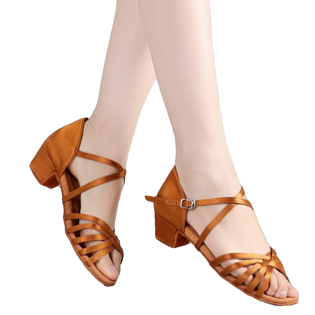 Children's white Latin dance shoes Girls' professional low -heeled dance shoes soft soles girl professional practice dance shoes adult