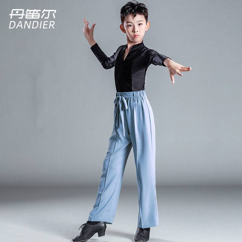 Dankel Boys Latin Dance Exercise Competition Examination Standard Dance Service Dance Server Children's Long Sleeve Latin Dance Children
