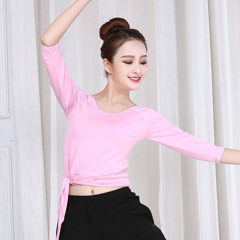 Modern dance clothing top girl out of the Moderpi danced dance dance dress body practice performance service performance Latin clothing