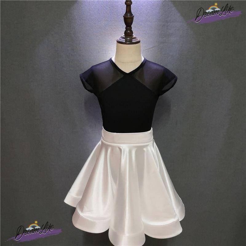 Children's Latin Dance 2024 New Summer Competition Standardized Delivery Delivery Dress Performance Girls Latin Dance Skirt