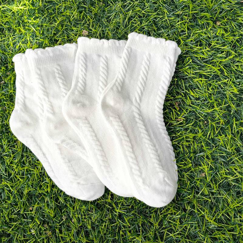 Dance socks Children Latin Dance Children's Performance Anti -Skid Socks and White Socks Testing Practice Socks Spring and Autumn Girls
