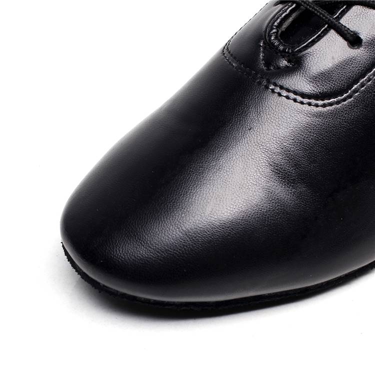 Liangge Black Latin imitation leather and men's and female adults Children's hair bottom room pores dance shoes