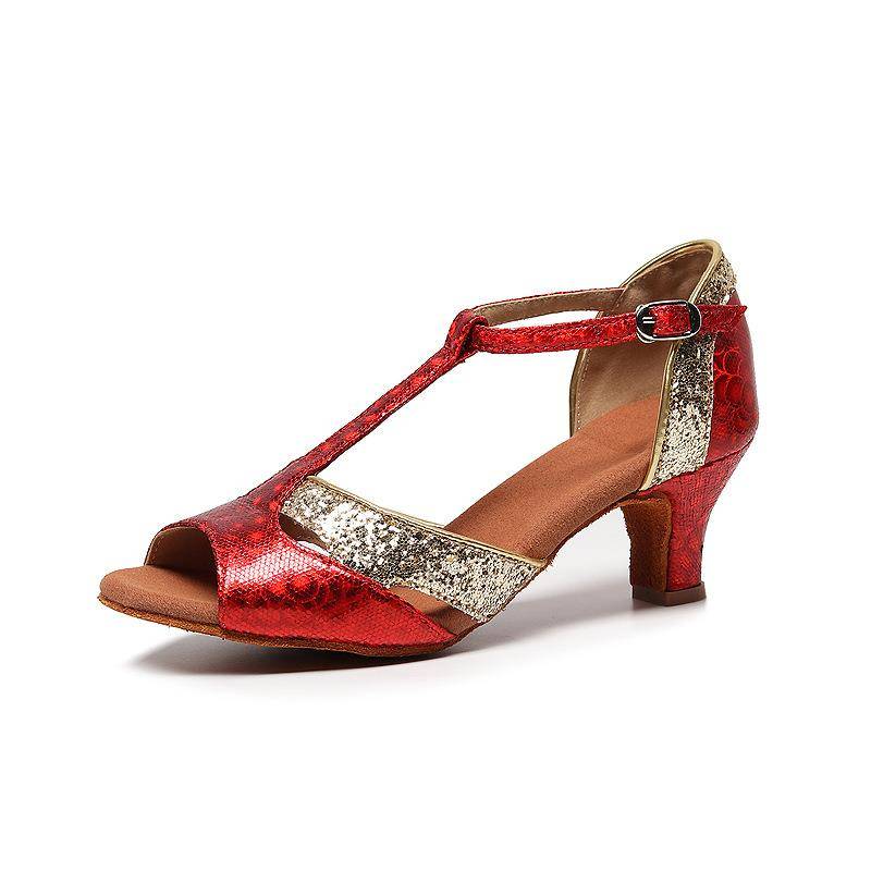 New Latin Dance Shoes Fish Fish Innoid Dance Shoes Female Soft -bottomed Adult Friendship Plaza Dance Dance Shoes Heel