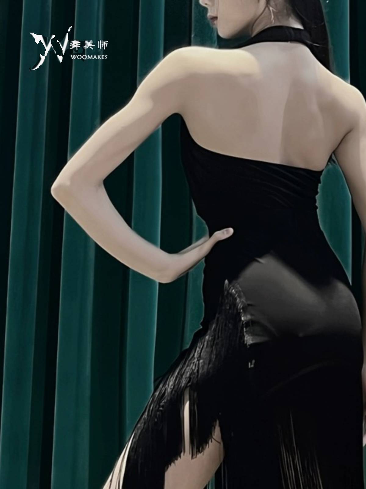 Summer dance service children's girl Latin dance service 2023 new test competition uniform black camisole Liusu adult