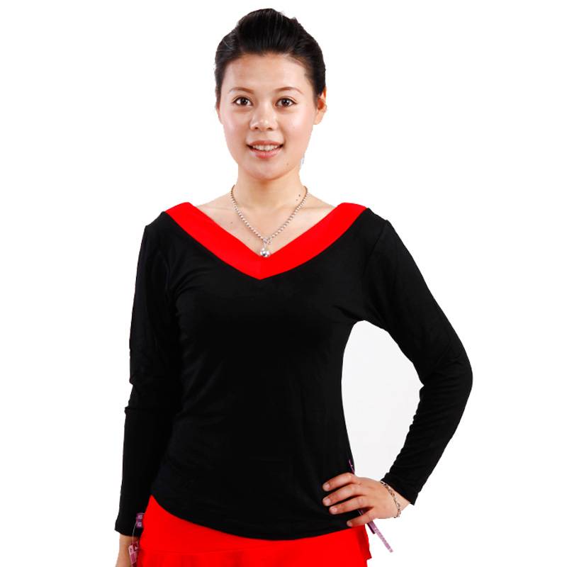 Latin dance clothing women's new student body class dance practice service square dance clothing clothing Modal short sleeves