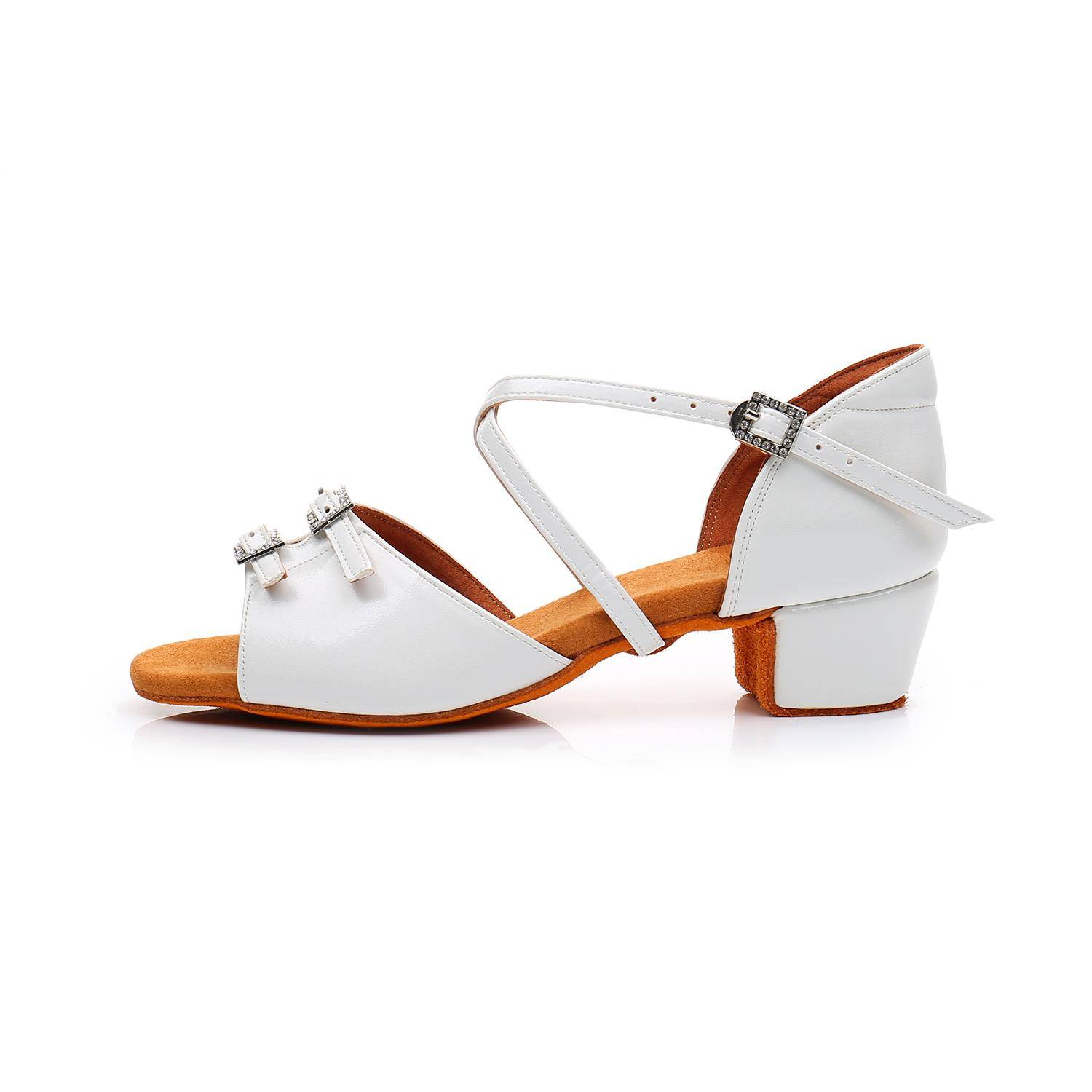 Latin dance shoes girls and children white professional girl soft bottoms in summer children's new dance beginners dance shoes