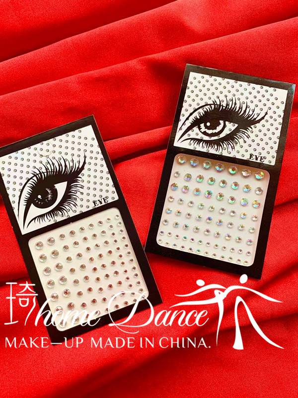 Professional Modern Stage Makeup Latin Dance Competition Performing Eye Diamond Diamond Sequenant Adult Children's Eyes Bright Diamond Patch