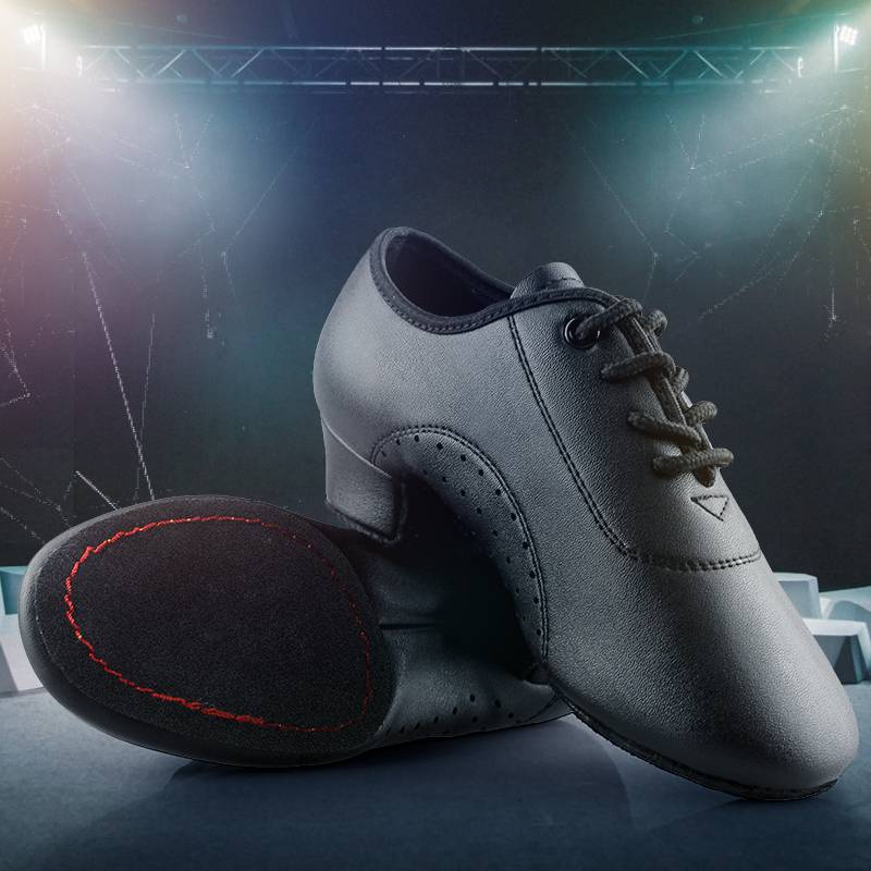 Factory selling boys Latin h dance shoes low heels soft bottom practice shoes, just samba jazz dance shoes adult men's present