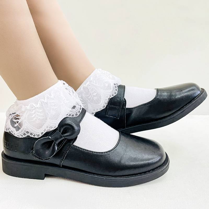 Girls lace princess socks dancing test competition special socks dance performance Latin dance white lace socks