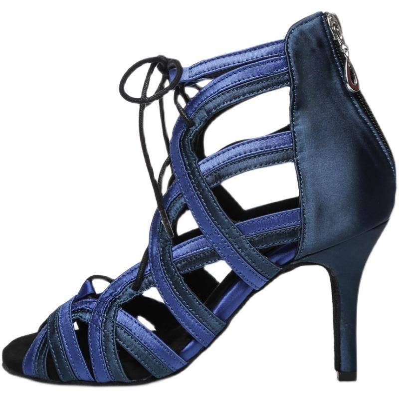 2024 professional Latin dance shoes women's adult medium and high heel modern jazz dance shoes soft bottom fashion customization