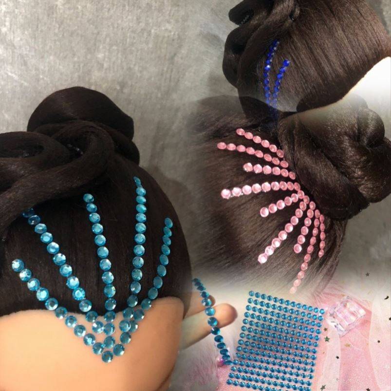 Latin dance head jewelry hairstyle diamonds and hair styling bright diamond Motor dance competition performed self -stick drill sticker hair accessories