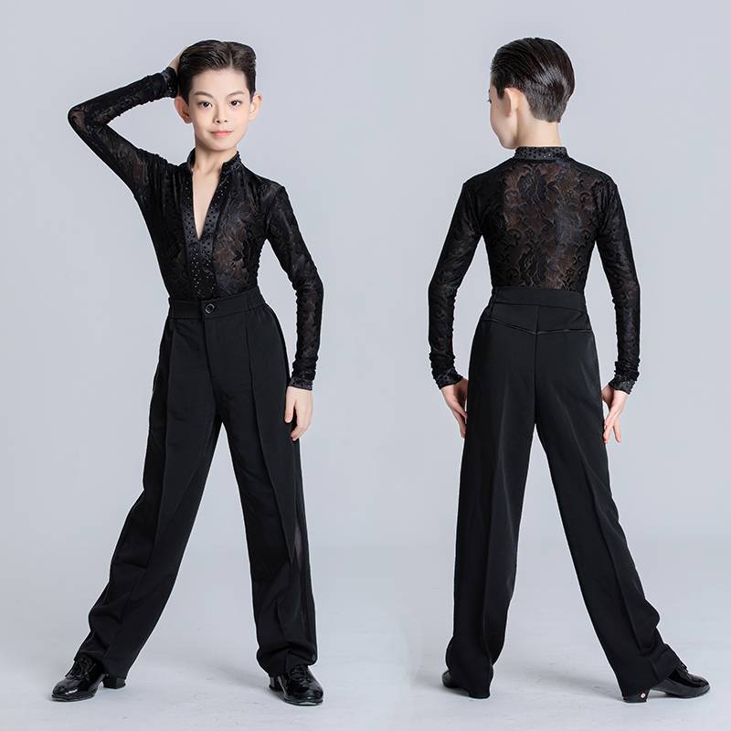 Danci Latin Dance suit Boys, children, Latin exercises, boys competition training dance service long sleeves