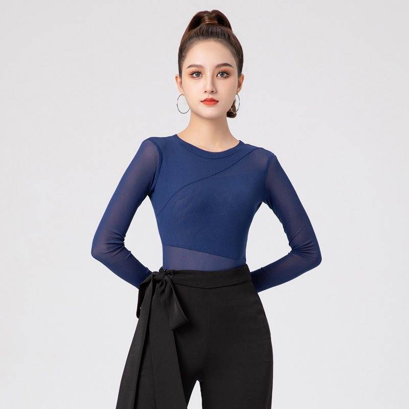 New Latin dance clothing top female adult jumping country standard Modern dance conjoined professional body body practice uniform