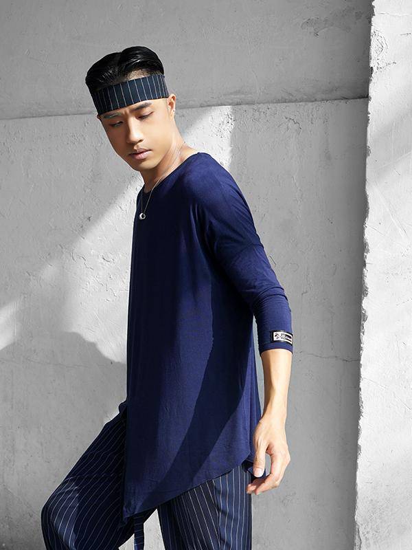 Dynasties Latin dance T -shirt top Latin dance exercise men's dance clothing clothes dance dance dance dance l180601