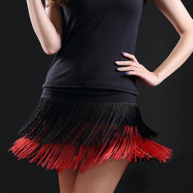 The new female adult Latin dance L practice performance shows the tassel short skirt dance performance skirt performance training clothes
