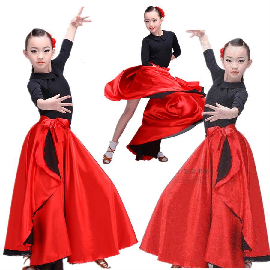 Latin dance clothing new bullfighting dance cloak dance skirt performance Lunba dance skirt adult women's exercise skirt