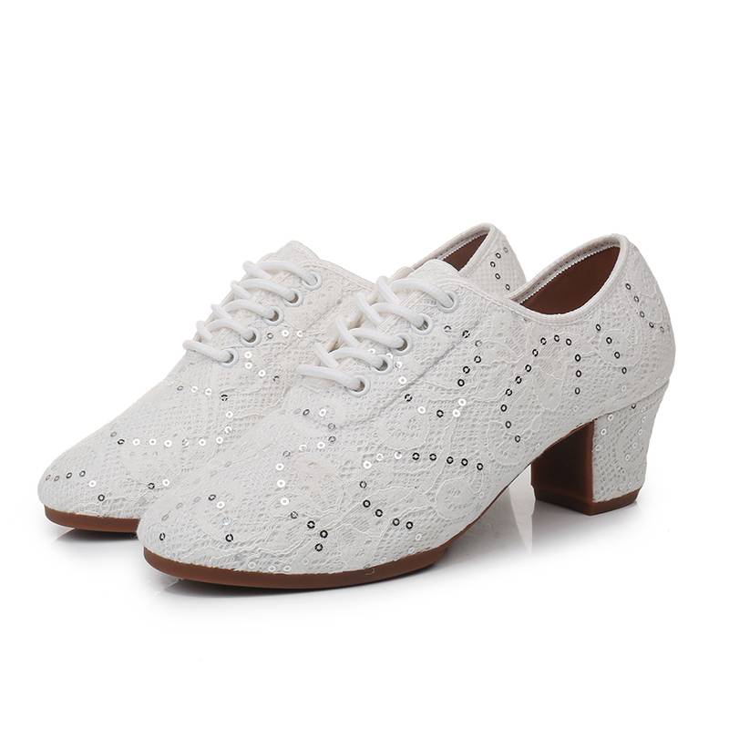 Outdoor white square dance shoes soft sole love dance dance female adult Latin dance spring and summer dance shoes, water soldier dance shoes