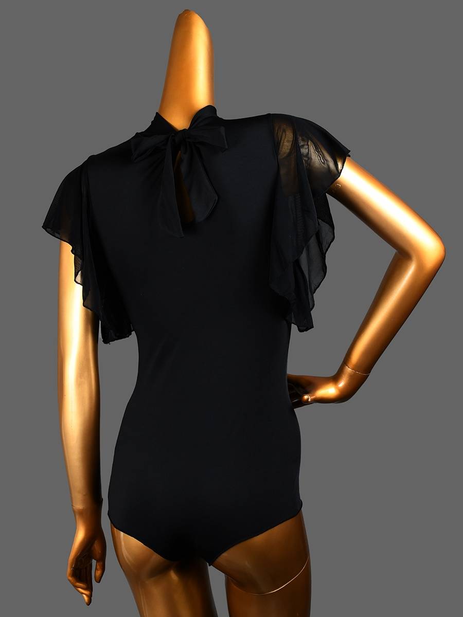 Modern Dance.com Princess Butterfly Long Sleeve Black Planets New Latin Dance Adult Female Practice Sports Services