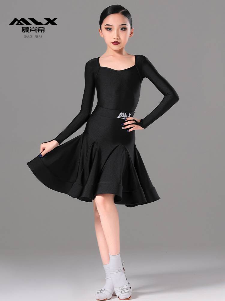 Mu Lanxi 2024 new children's Latin dance service girl competition clothing professional dance test standards stipulated