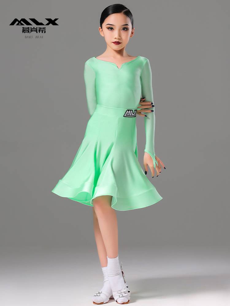 Mu Lanxi 2024 new children's Latin dance service girl competition clothing professional dance test standards stipulated