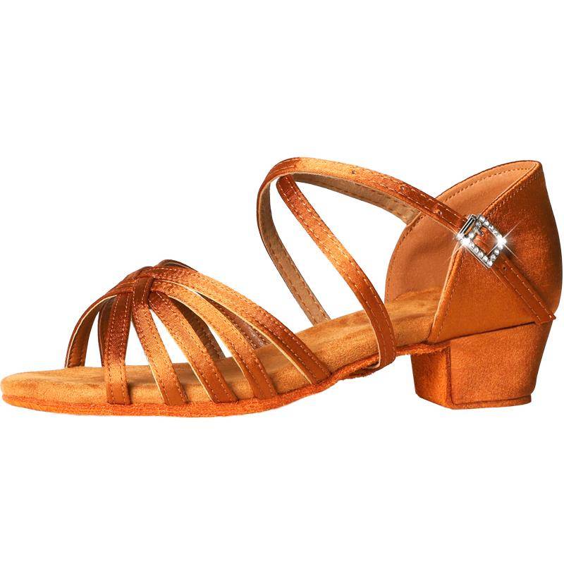The game girl Latin dance shoes girls and children white professional children's soft bottom summer new beginner Latin shoes