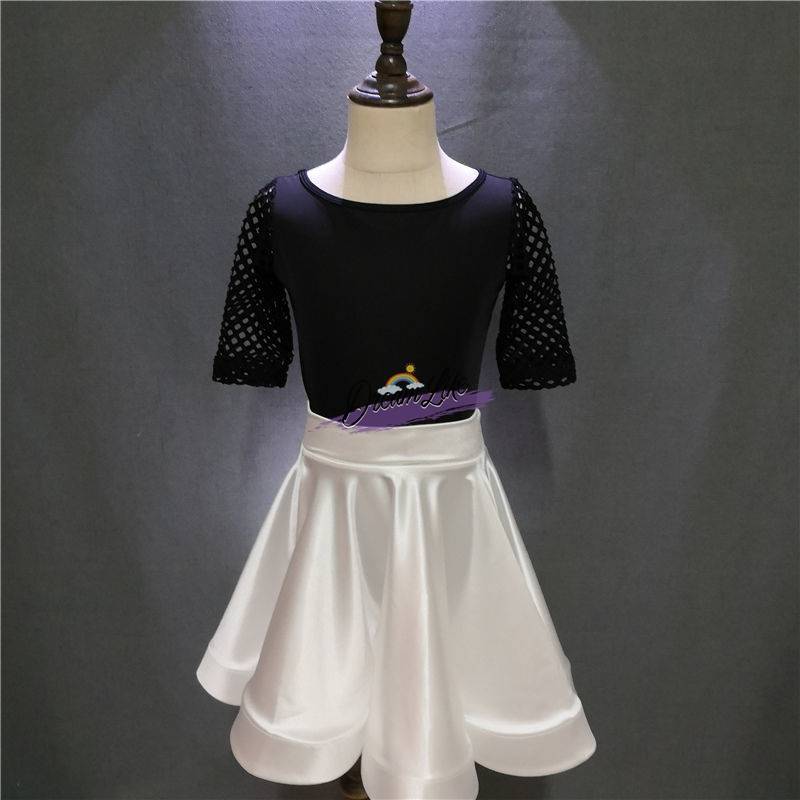 Children's Latin dance clothing Children 2023 summer competition exercises sleeveless performance clothing girl Latin dance skirt