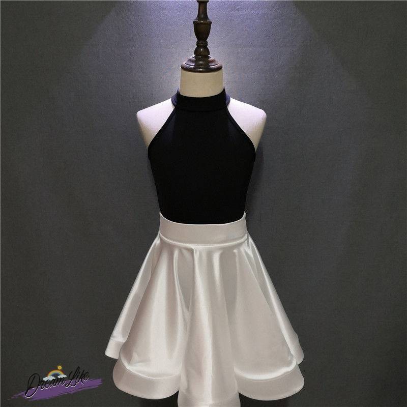 Children's Latin dance clothing Children 2023 summer competition exercises sleeveless performance clothing girl Latin dance skirt
