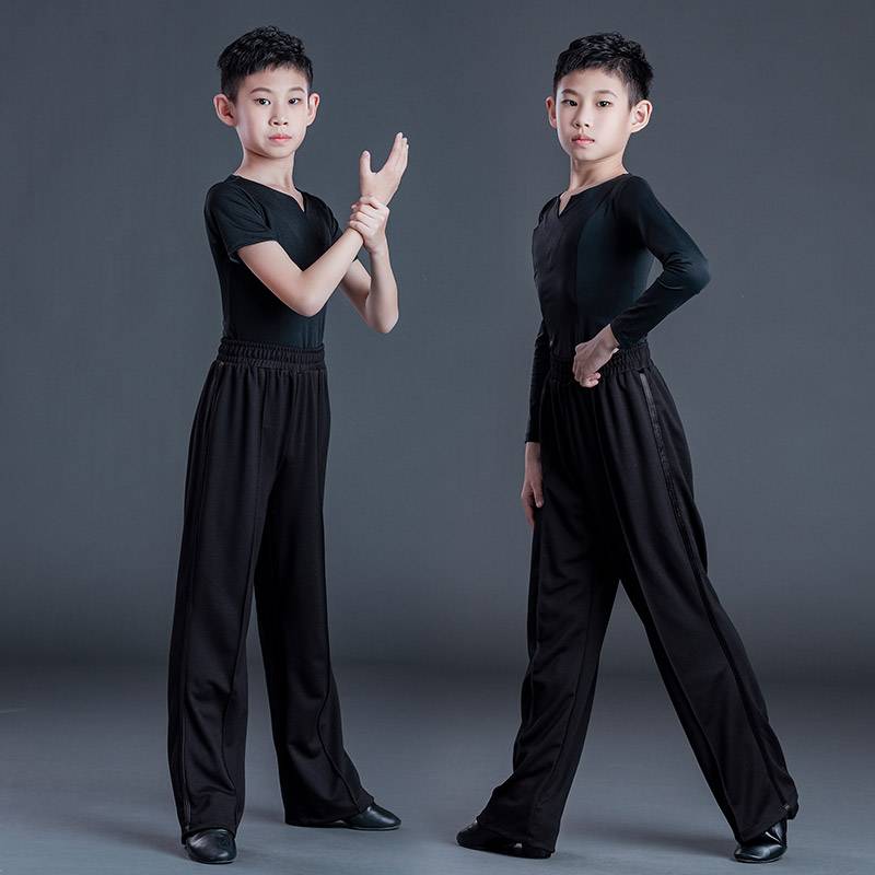 Men's children's Latin dance service set boys standard service boys practice service children's training dance pants