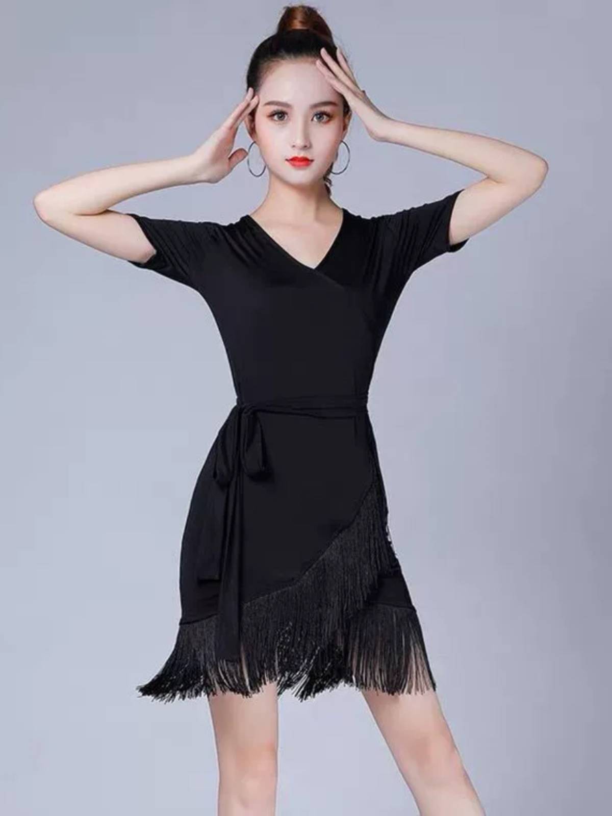 Latin dance dress female adult summer new sexy streaming exercise performance clothes dancing skirt Latin dress set