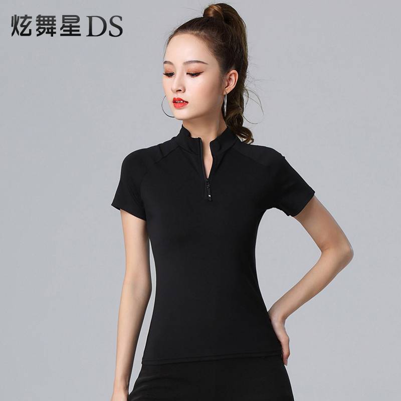 Spot Latin dance, adult female Mo S, dance clothing high -coordinated dance training, long -sleeved dancing service spring