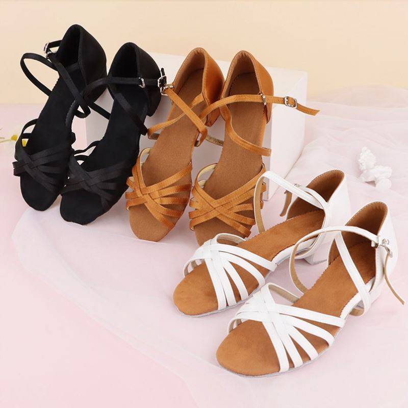 Don’t tired feet Women's shoes Latin shoes training shoes Latin dance shoes adult soft bottom training high -heeled professional girl petal dance