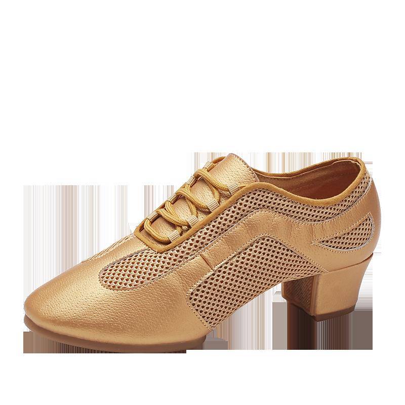 Professional Latin Dance Shoes Adult Lady Middle -Heel Teacher Shoes Soft Wave Dance Dance Shoes Plaza dance shoes body