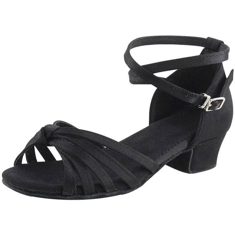 Latin dance shoes girls and children's professional girl skin color soft bottom summer children white dance beginner dance shoes