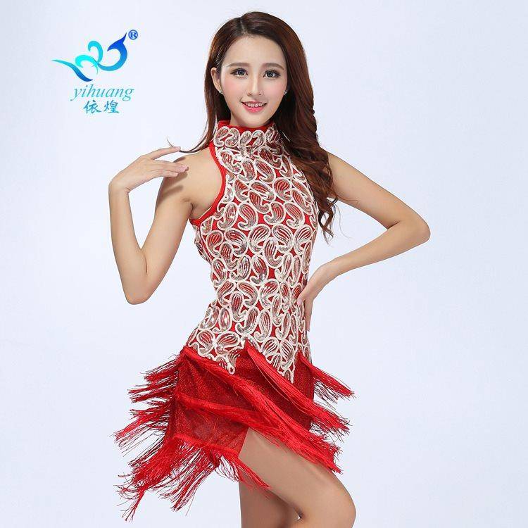Latin sequins showing the stage performance service adult stage clothing square dance performance service