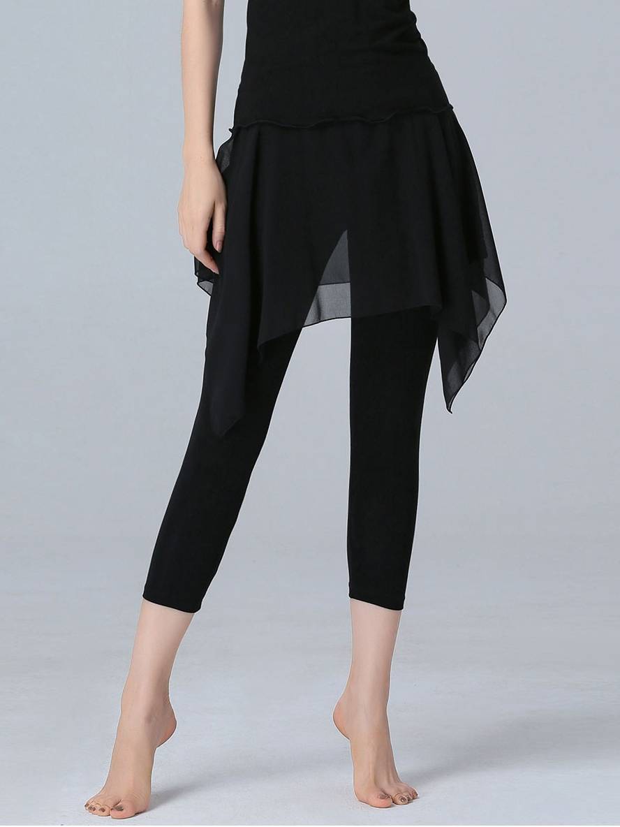 Dynamic elegant Latin dance skirt skirt square dance dance skirt irregular skirt yoga hip towel shape skirt
