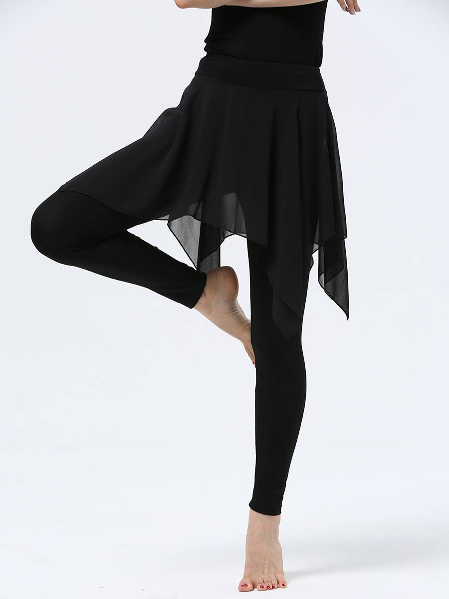 Dynamic elegant Latin dance skirt skirt square dance dance skirt irregular skirt yoga hip towel shape skirt