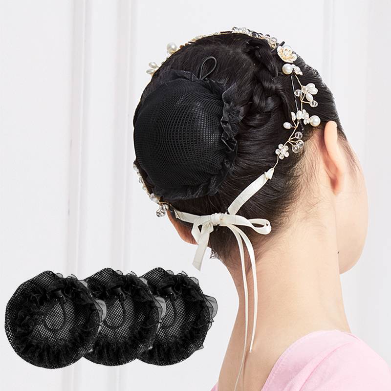Children's dance plate hair network hair pocket Latin dance invisible hair tail professional hairpin performance competition