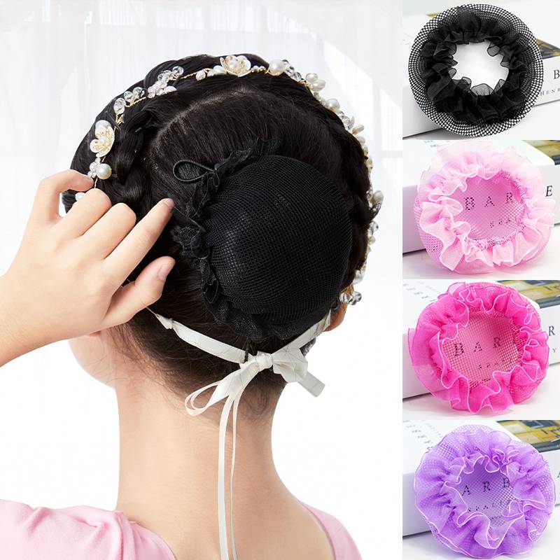 Children's dance plate hair network hair pocket Latin dance invisible hair tail professional hairpin performance competition