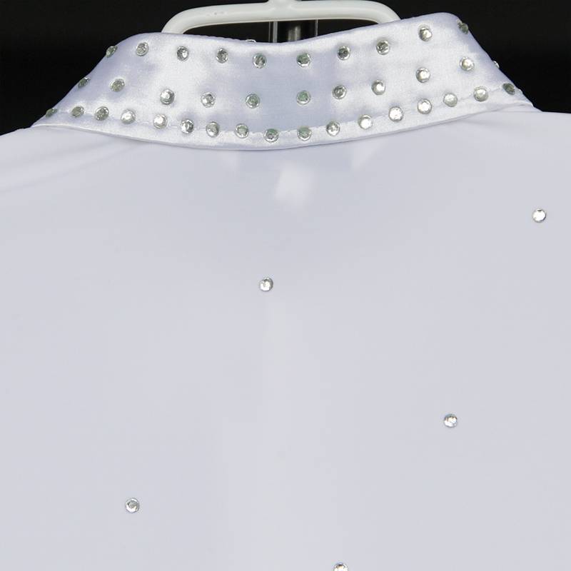 Adult men's competition dance top Latin dance children's white shirt Latin dance watch exercise exercise competition uniform