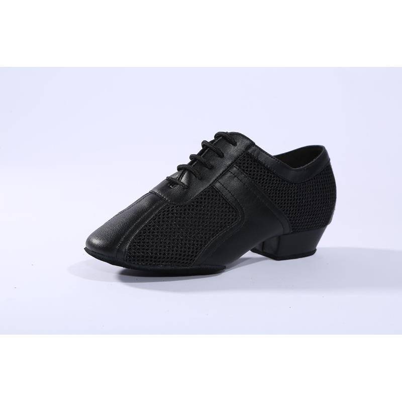 Emperor Dance Dance Professional Teacher Shoes Latin Dance Shoes Soft Adult Women's Bottom IEZ Dwarf mesh heel national standard dance practice
