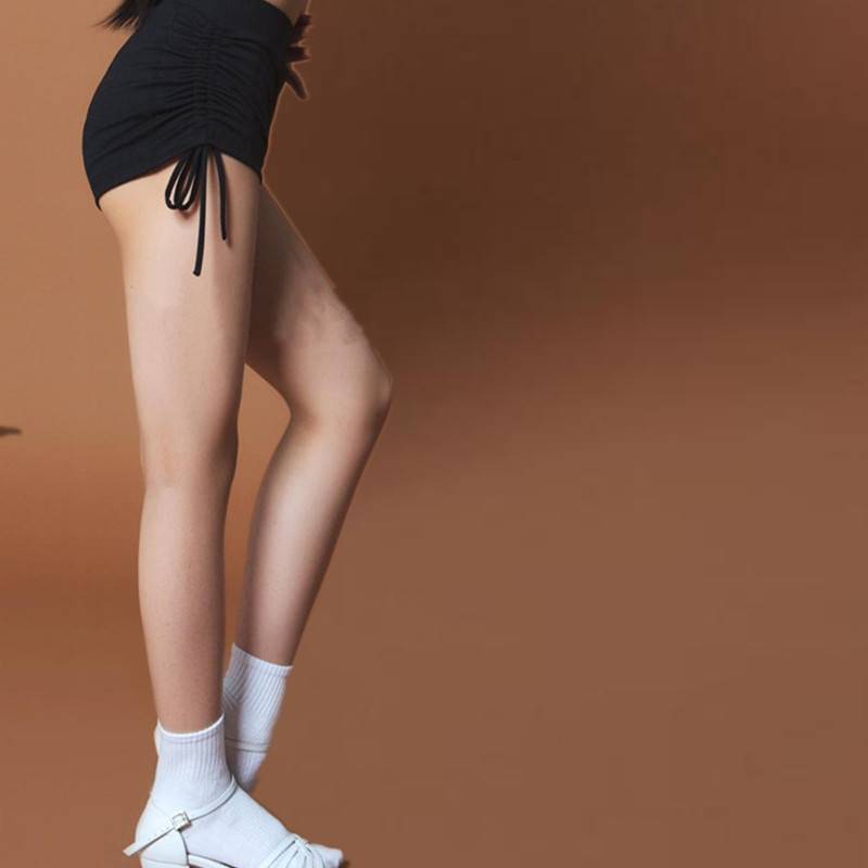 Children's Latin dance shorts high -waisted drawers on both sides of lace -up exercise pants Latin dance exercise uniforms