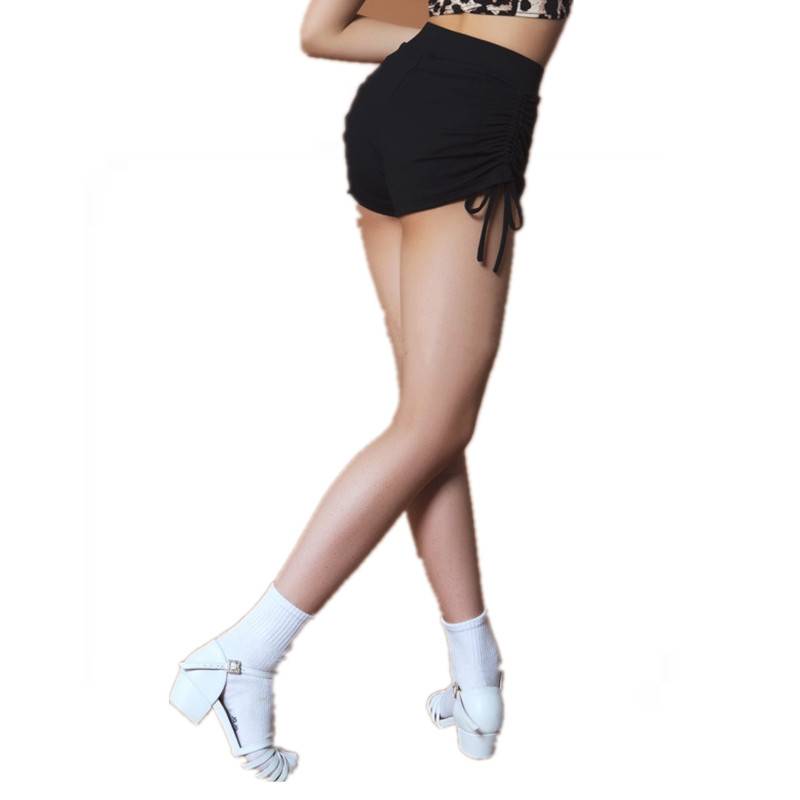 Children's Latin dance shorts high -waisted drawers on both sides of lace -up exercise pants Latin dance exercise uniforms