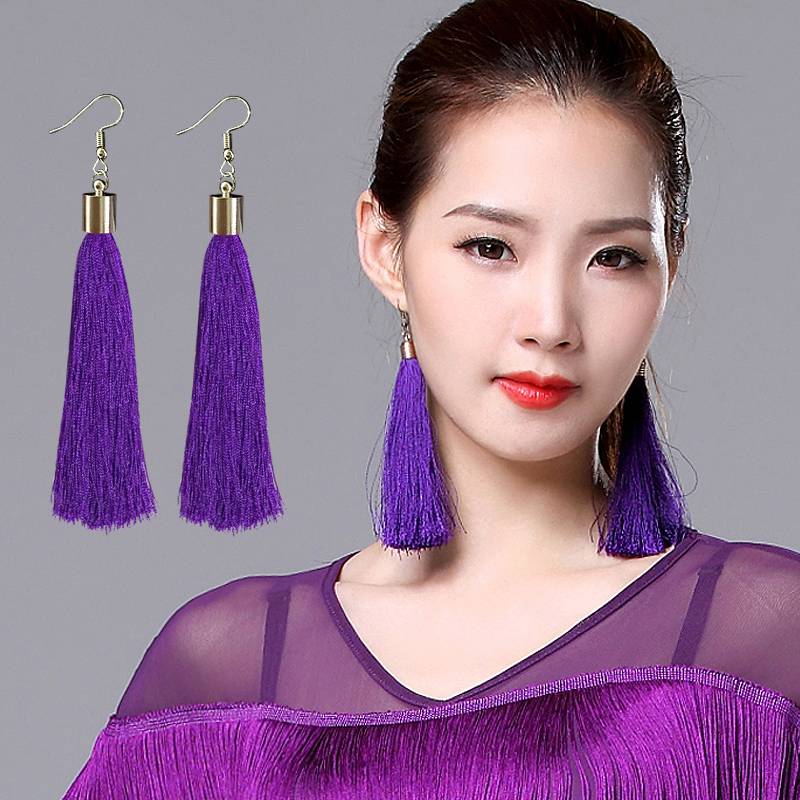 Aida Ding Latin dance earrings earring earrings adult female Liu Su earrings children's Liu Su earrings earring ear clip