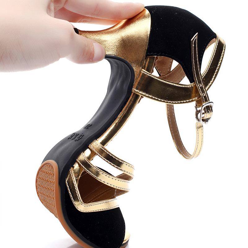 706 Women's Latin Dance Shoes Female Adult Black Dance Shoes Black Velvet Plaza Dance Shoes Soft Bottom Summer Autumn