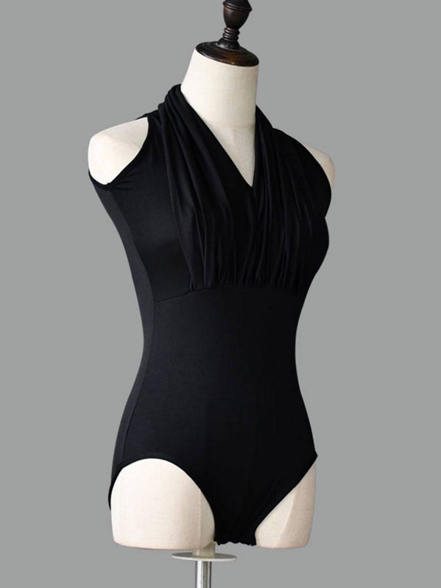 Latin dance fashion beauty back long short -sleeved dance clothing modern dancer dance sexy body V -neck national label dance