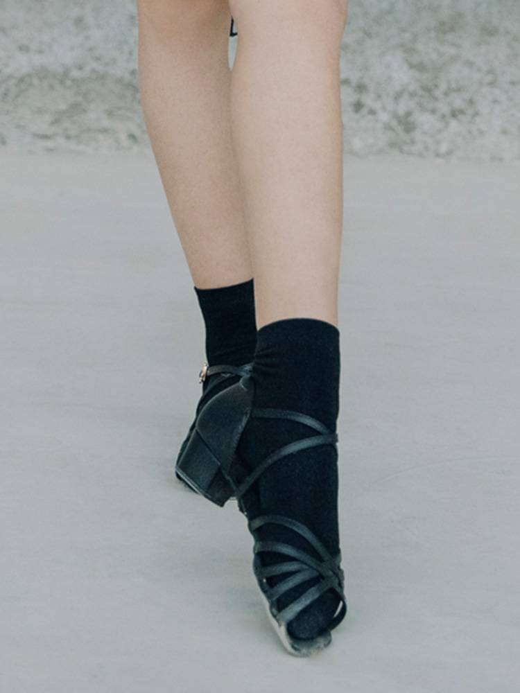 Dynasties Latin dance children practice socks girl socks new whole cotton black socks girl socks girl socks sucking sweat ld01